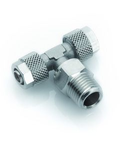 Raccord à coiffe conique TE piquage mâle au centre orientable - RC307-dk