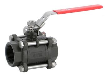 Robinet à tournant sphérique, 3 pièces, Acier, F/F, cadenassable - 796