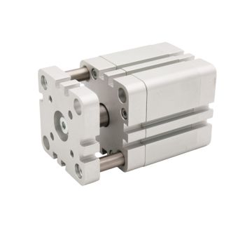 Vérin pneumatique double effet normalisé UNITOP, diamètre d'alésage 50 mm, plaque anti-rotation avec taraudages - ADMA050. Équivalent aux vérins Festo type ADVULQ.