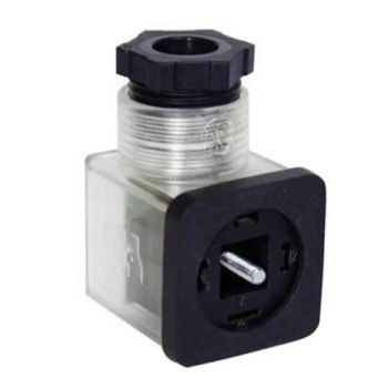 Connecteur Forme A + LED pour électrovanne, 230V AC, IP65-15VA, DIN 43650 - C81-230V