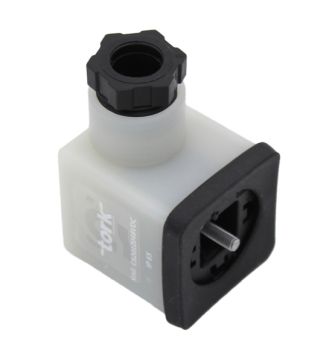 Connecteur Forme A + LED pour électrovanne, 12 à 48 VDC, DIN 43650, économie d'énergie réglable - C82