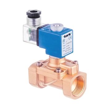 Électrovanne laiton à membrane attelée NBR, NF 2/2, 3/8" à 2", ΔP = 0 - S1000N