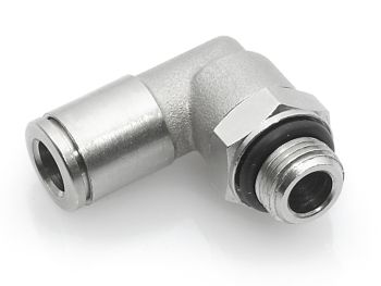 Raccord coudé 90° orientable avec filetage mâle BSP cyl. & métrique IPSO 022