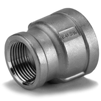 Réduction femelle/femelle RFF-GM filetage Gaz BSP Cylindrique, 1 pièce. Construction Inox 316 (1.4401). DIN 2986. Groupe matière : 2C2 / 14 E 0