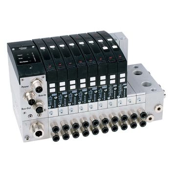 Îlot de distribution pneumatique raccordement Multipol, AS-Interface ou bus 4 à 24 stations - RE-46