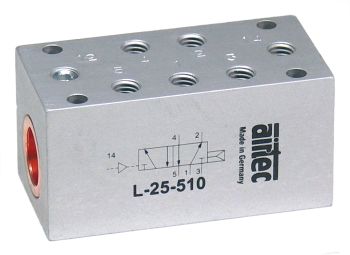 Distributeur à commande pneumatique / rappel différentiel L-25-510