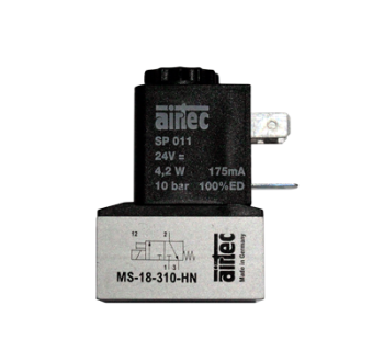 Distributeur à commande électrique compact à rappel ressort MS-18-310-HN (2)