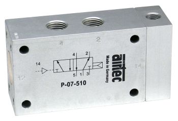 Distributeur à commande pneumatique / rappel différentiel P-07-510
