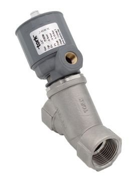 Vanne à siège incliné NF, indicateur de position, G1/2" à G3/4", corps inox 316, siège PTFE - PP1035