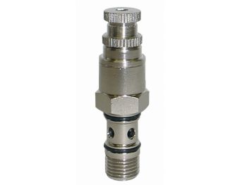 Vis de régulation de pression - laiton nickelé -BSP cylindrique & joint OR  