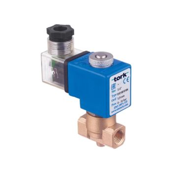 Électrovanne laiton à membrane assistée NBR, NF 2/2, 1/8" et 1/4", ΔP > 0 - S1010N-MINI