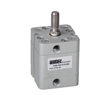 Vérin simple effet UNITOP, diamètre 12 mm, ressort avant, tige filetée rentrée - Vérin AIRTEC série NXE-012-000