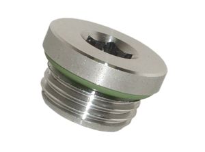 Bouchon femelle tête hexagonale, Laiton Nickelé, Gaz BSP Cylindrique -  AR108 G1/4