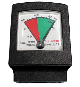 Indicateur calibré de pression différentiel face A