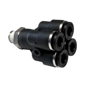 Raccord en Y double avec filetage mâle BSP conique RP77K