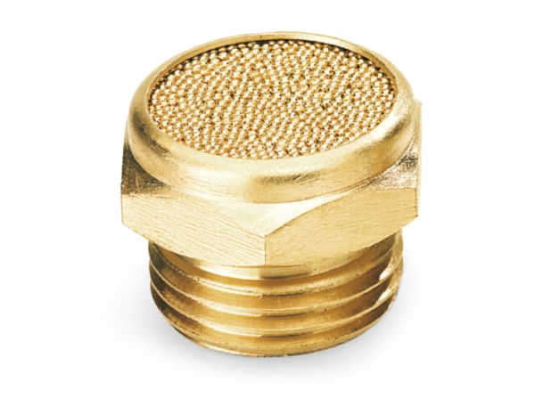 Lot 3 Silencieux Pneumatiques Bronze Fritté 1/4" - Qualité Industrielle - Pression Max 13 Bars
