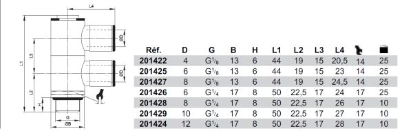 GOTOTOP Raccords à Pousser Pour Connecter Connecteur Pneumatique Droit