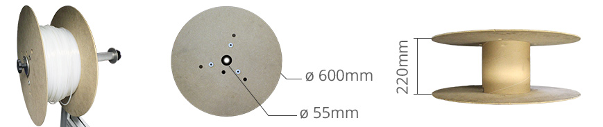 Dimensions de nos dévidoirs