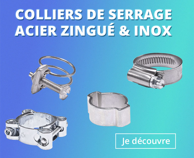 Collier de serrage simple ou double en inox 316 : vente en ligne